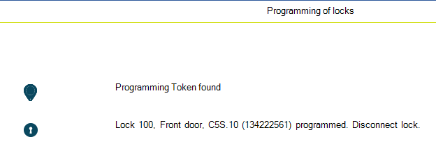 Programming Status Screen