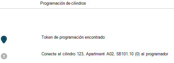 Pantalla Estado de programación