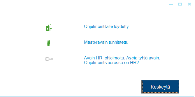 Ohjelmointitila-näyttö